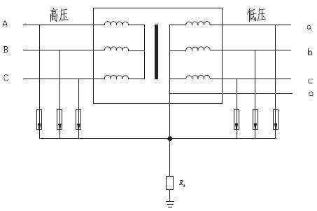 三相干式变压器接线图图片